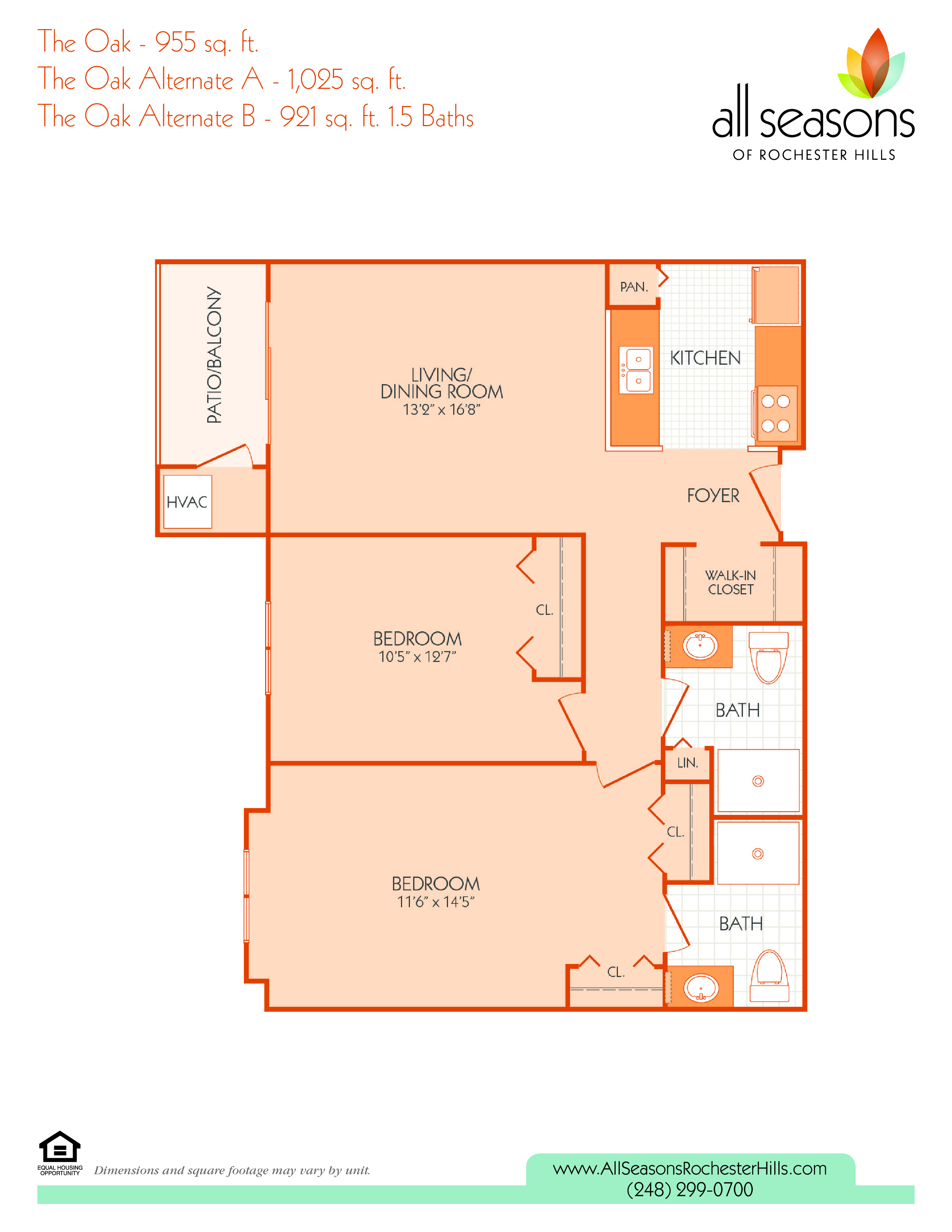 the oak floorplan