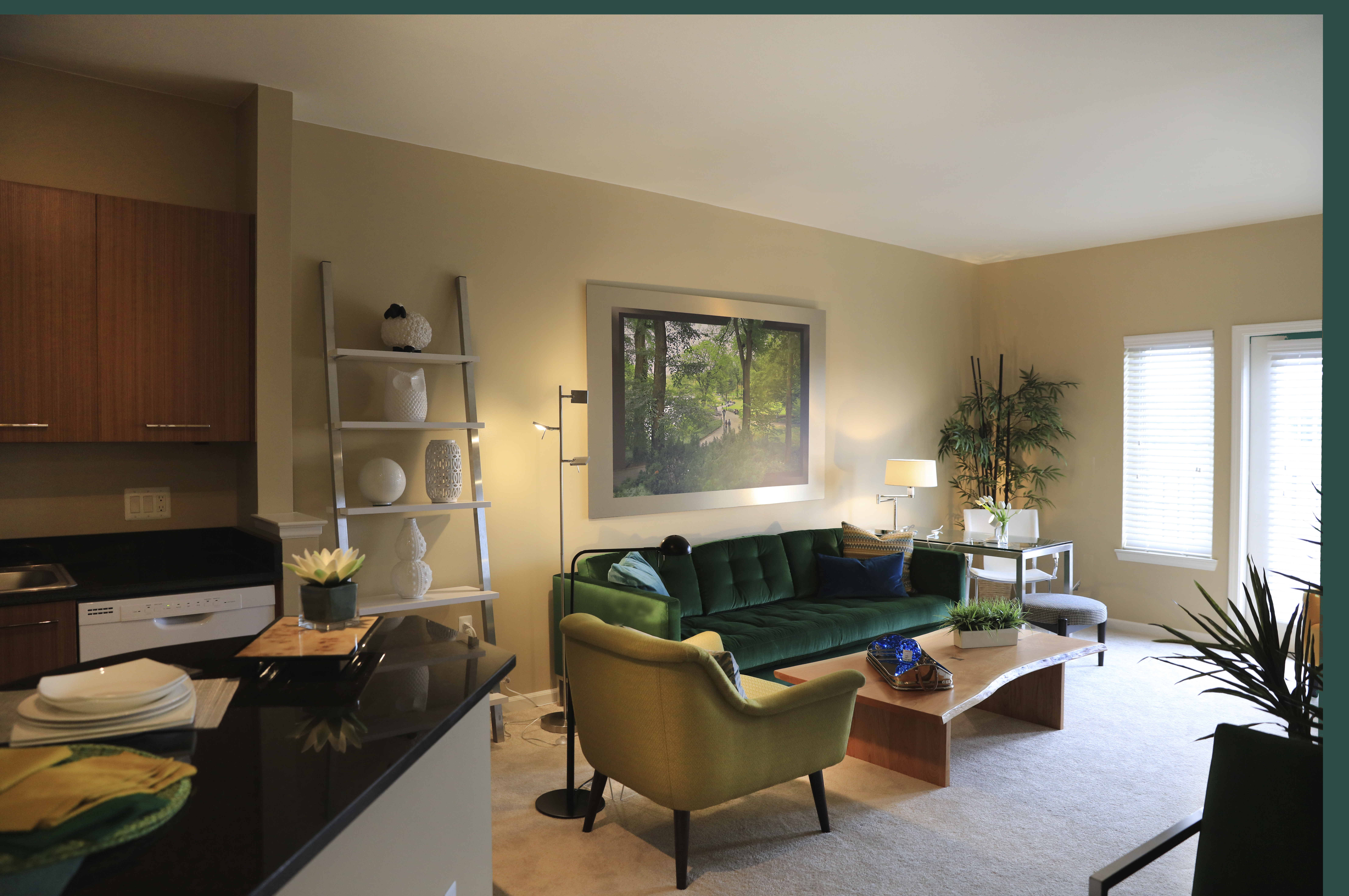 Kitchen and living room