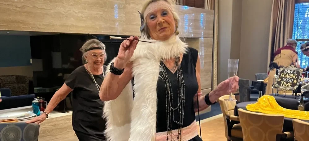 Residents had a great time during our 'Roaring 20s' murder mystery dinner