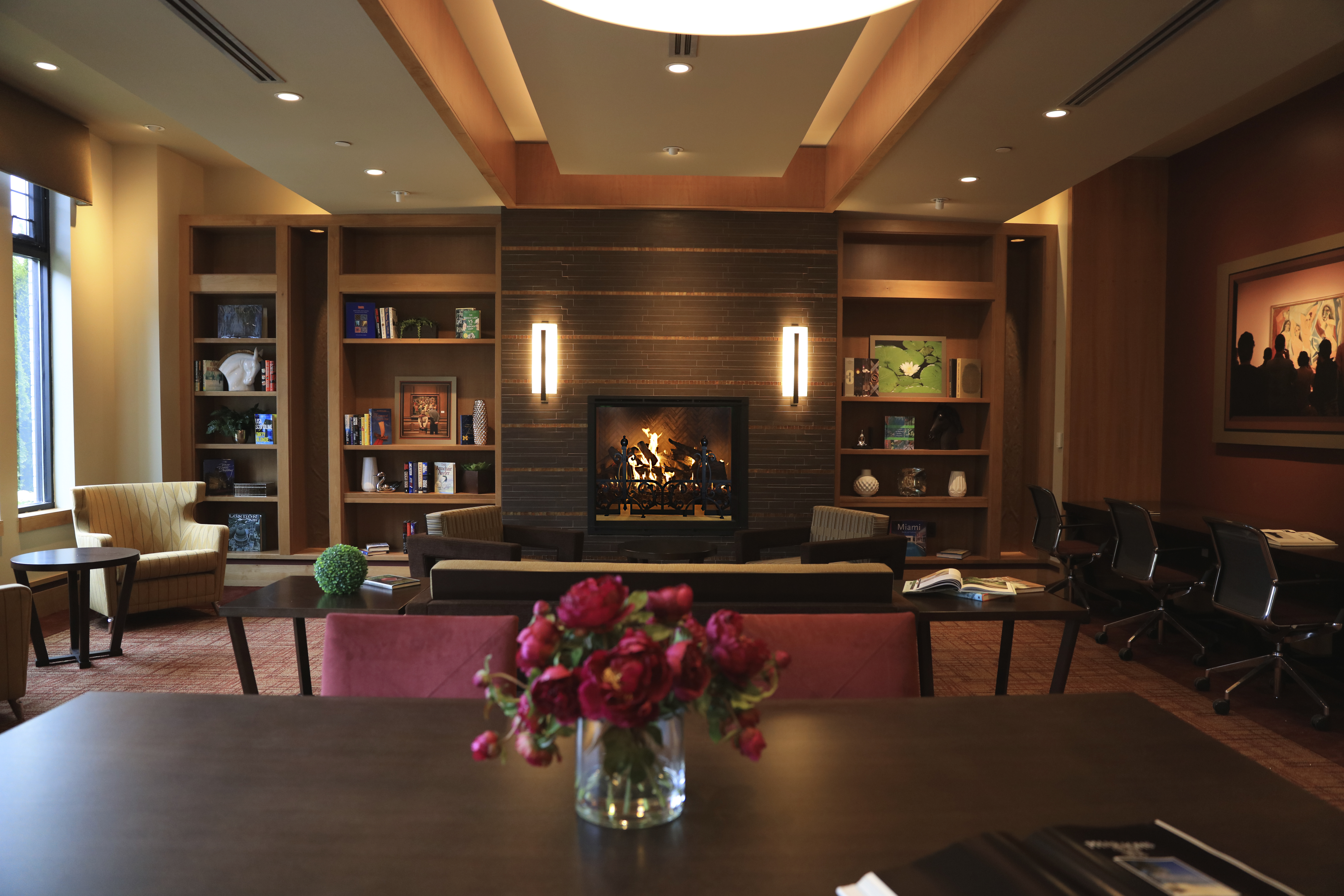 Ann Arbor fireplace library