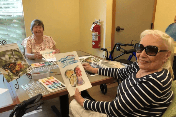 Seniors painting