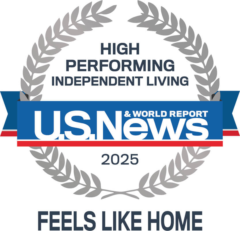 US News 2025 High Performing Independent Living Feels Like Home Award badge