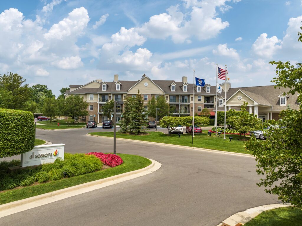 All Seasons Rochester Hills exterior image, showcasing its thoughtfully designed campus.